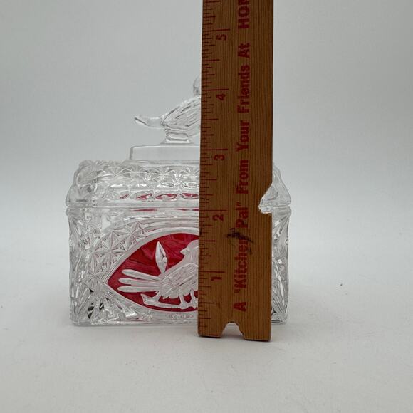 Vintage Byrdes Collection Trunk Box and Bird Lid by Hofbauer 24% Lead Crystal - Picture 9 of 13